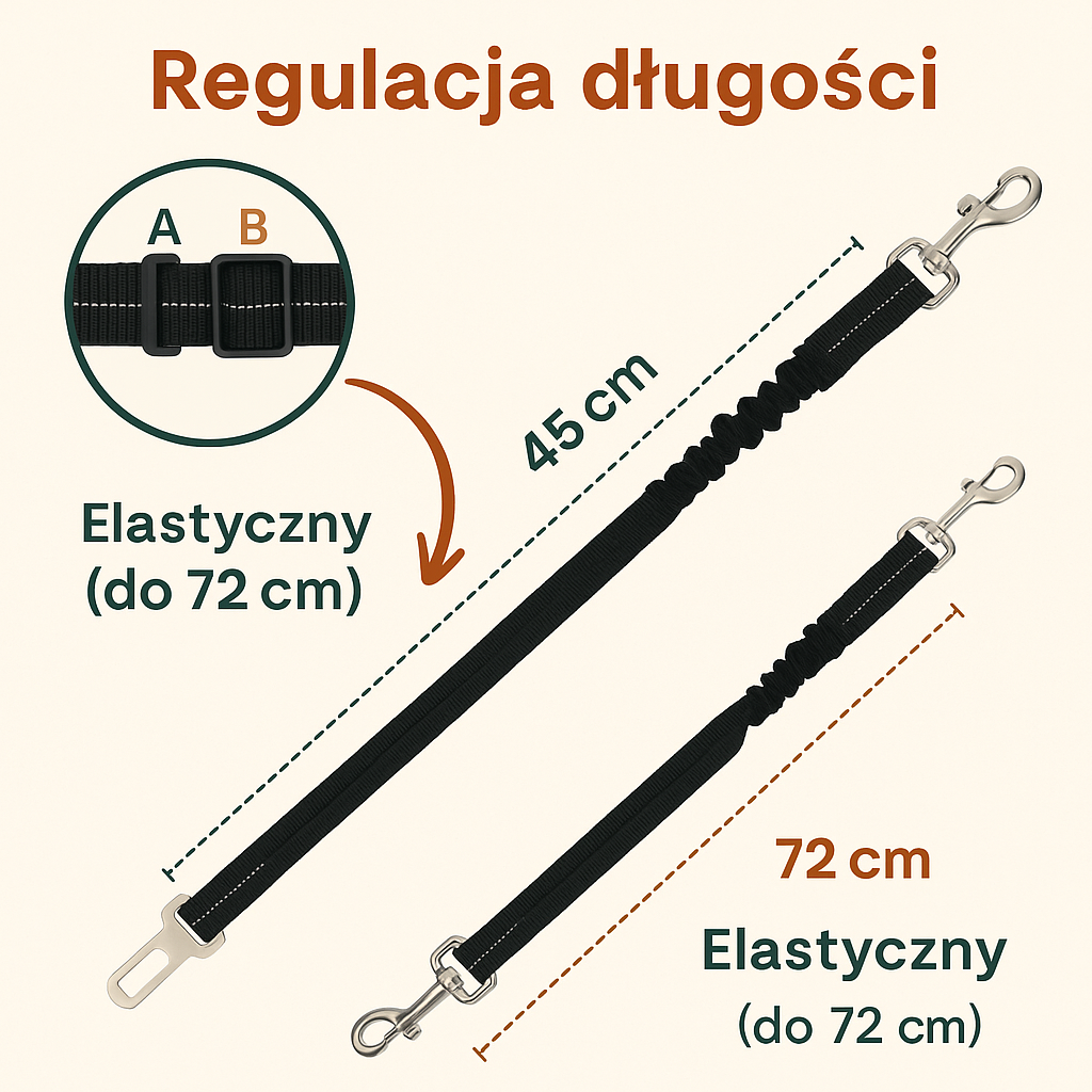 Smycz samochodowa - PsiePasy™